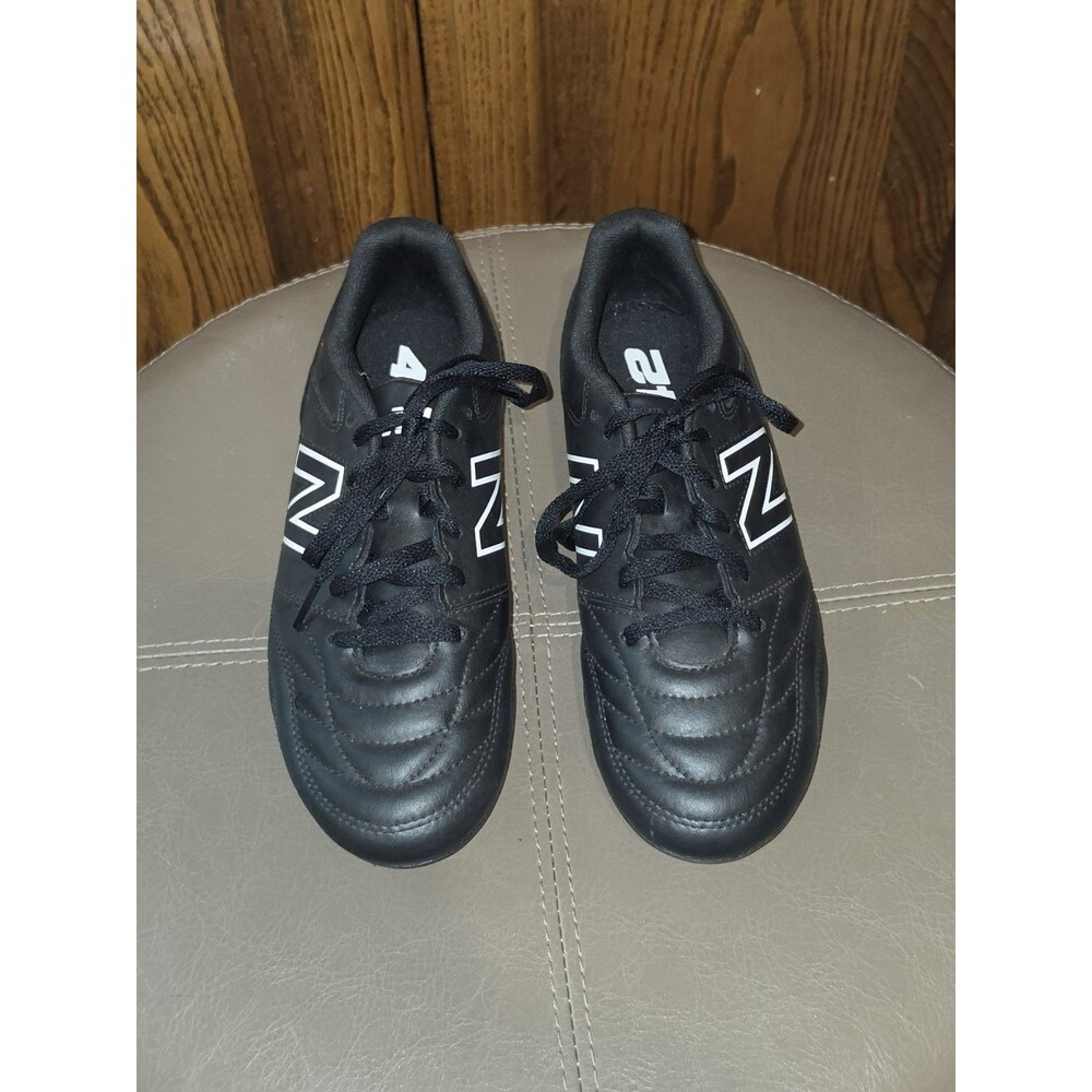 New Balance Kids 442 V2 Academy FG Soccer Cleats | Black/White | Size 5 Big Kid